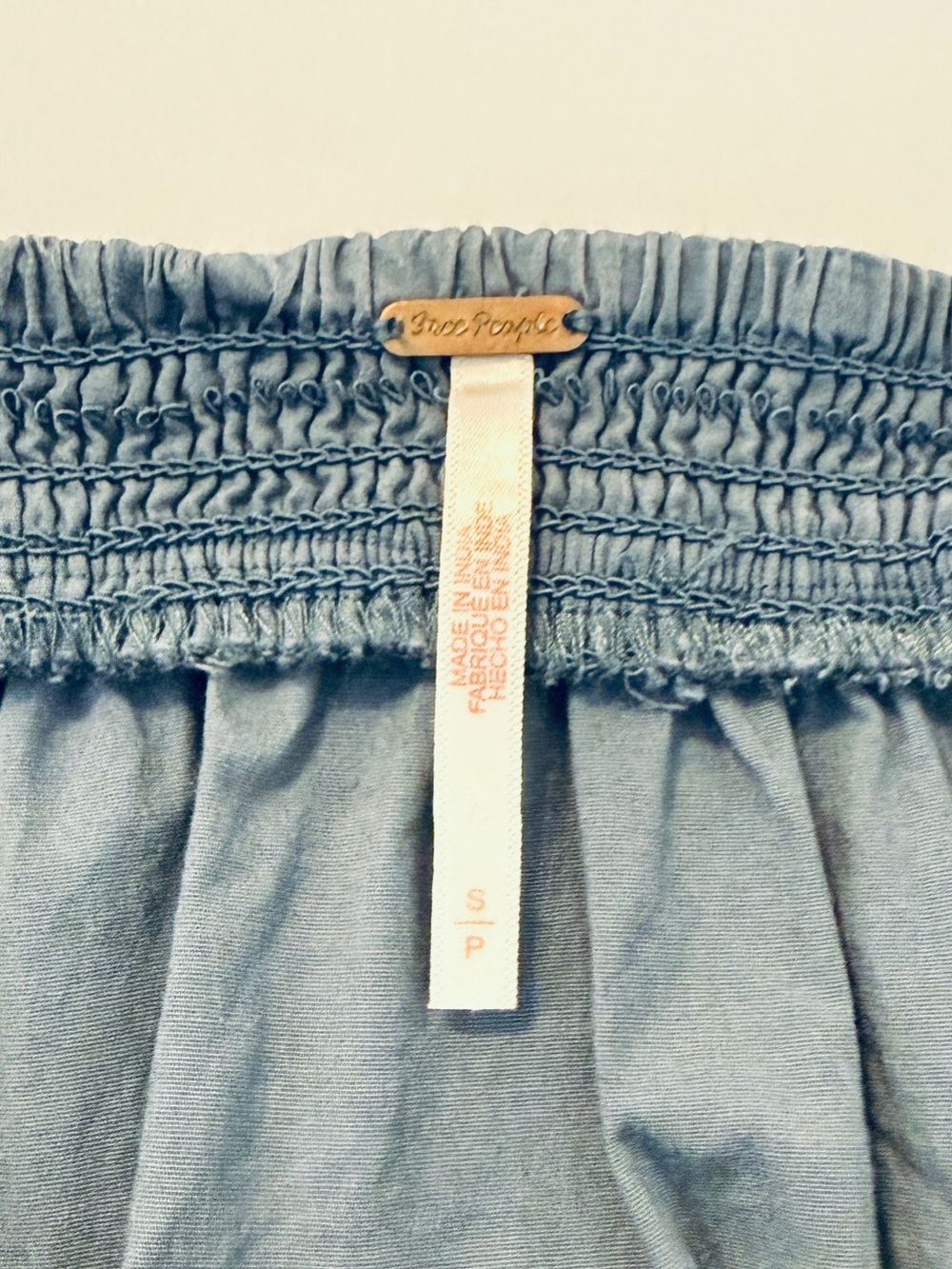 Free People Summer Boho Mini dress Open Back Crisscross adjustable Slate Blue S - Picture 10 of 15